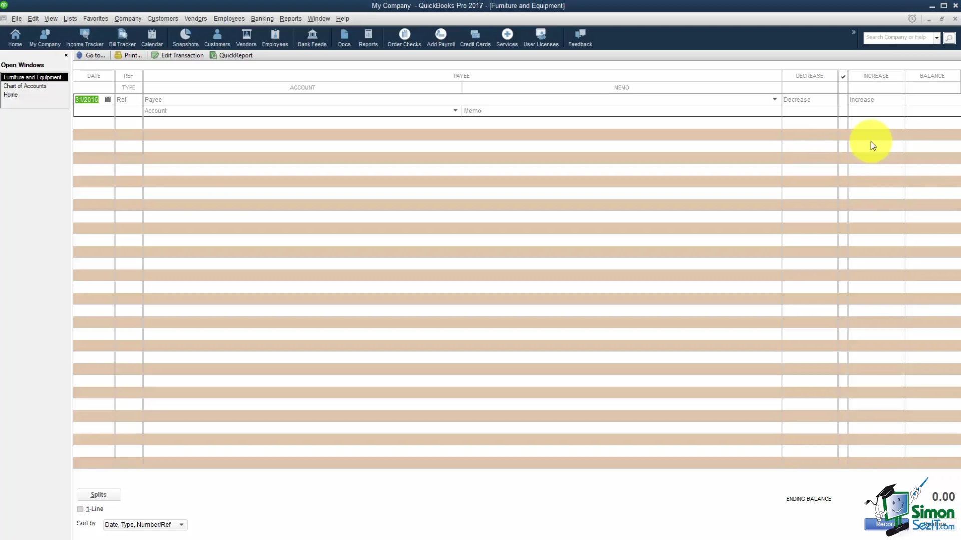 QuickBooks Pro 2017 – How to Set Up a Chart of Accounts Part 1