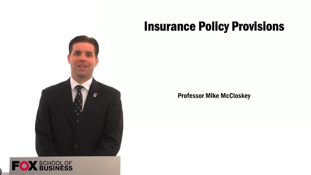 Insurance Policy Provisions | Video Vault