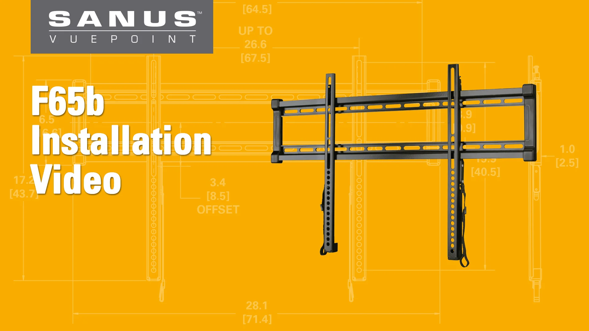 SANUS VuePoint F65b | Fixed-Position Wall Mounts | TV Mounts and