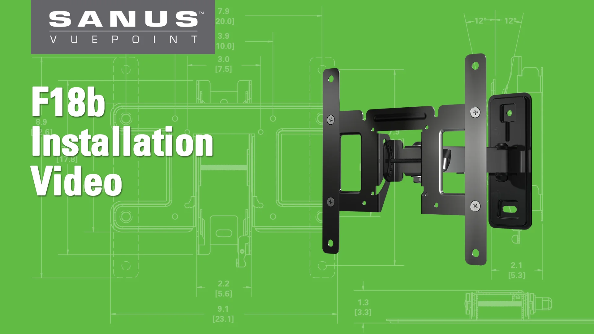 SANUS VuePoint F18b | ティルティングウォールマウント | TV Mounts