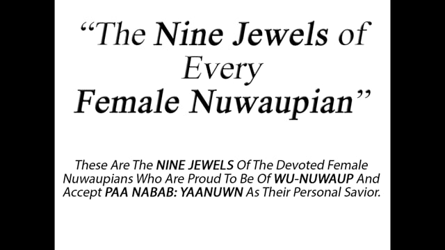 The Nine Jewels Of Every Female Nuwaupian