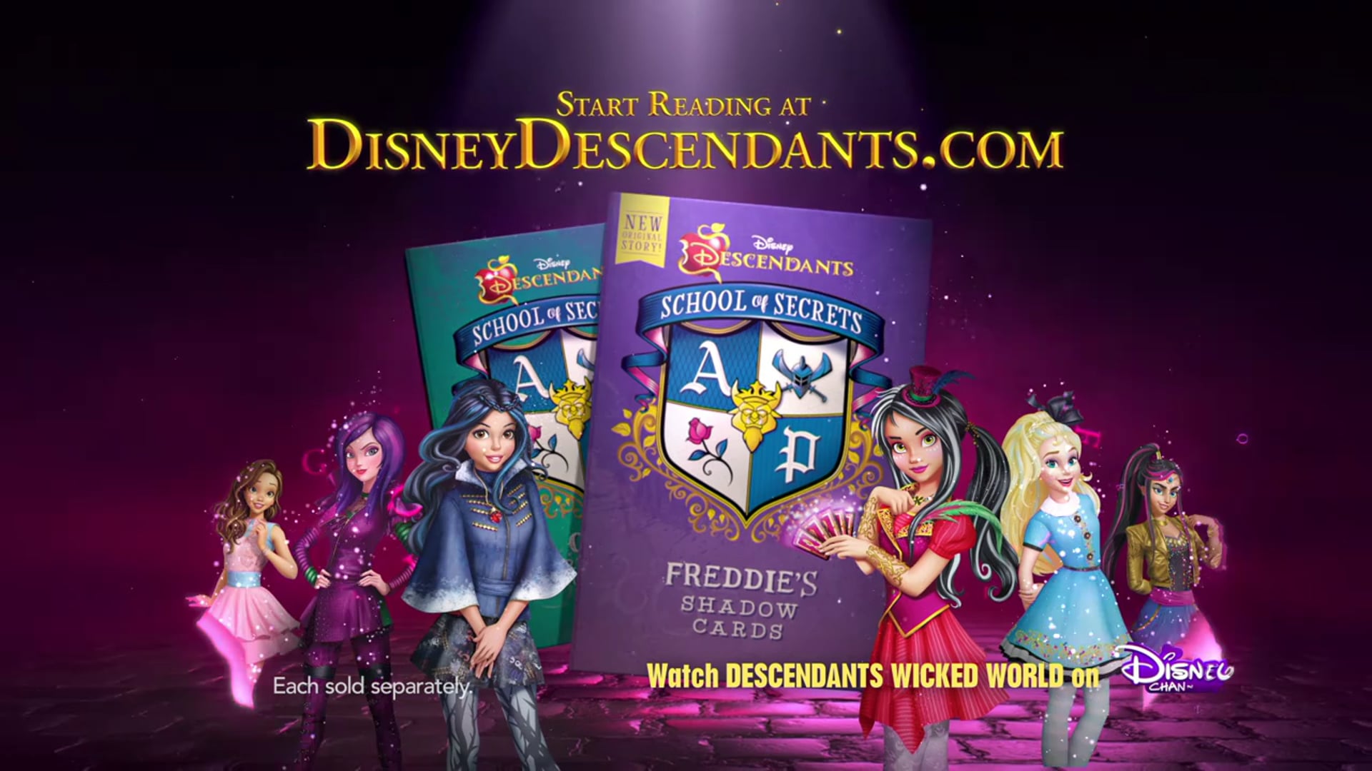 Descendants School of Secrets: Freddie's Shadow Cards