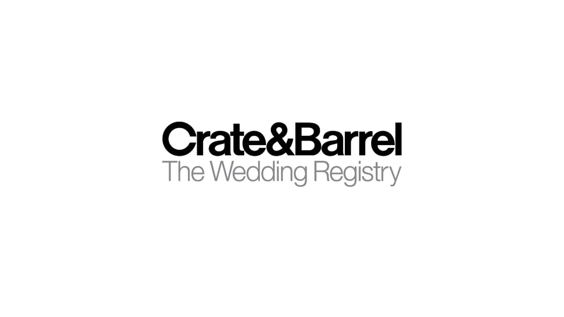 Crate and Barrel wedding registry