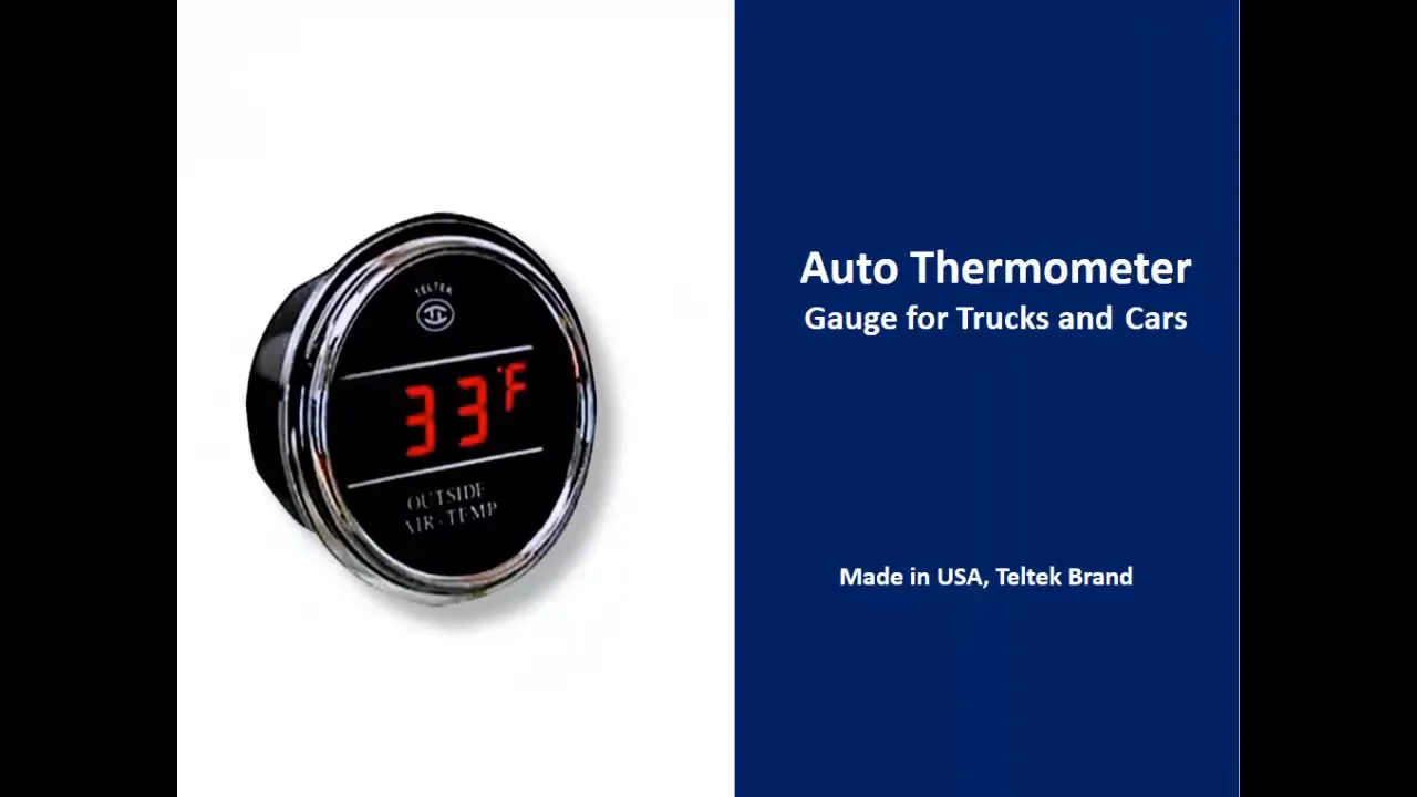 Auto Thermometer Gauge for Trucks and Cars, Outside Air Temperature Gauge