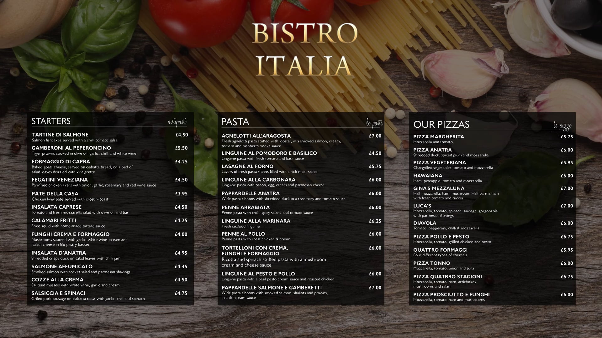 Menu Screens on Vimeo