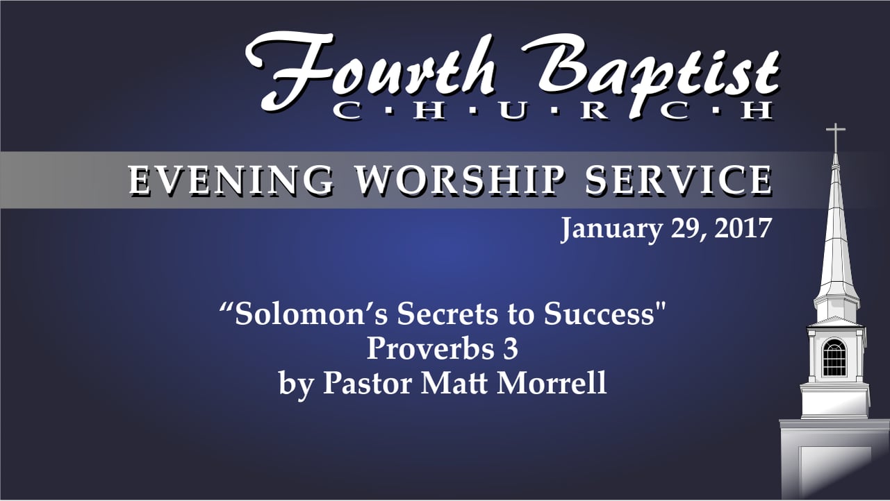 2017 - 01 - 29 Sunday PM Service Fourth Baptist Church on Vimeo