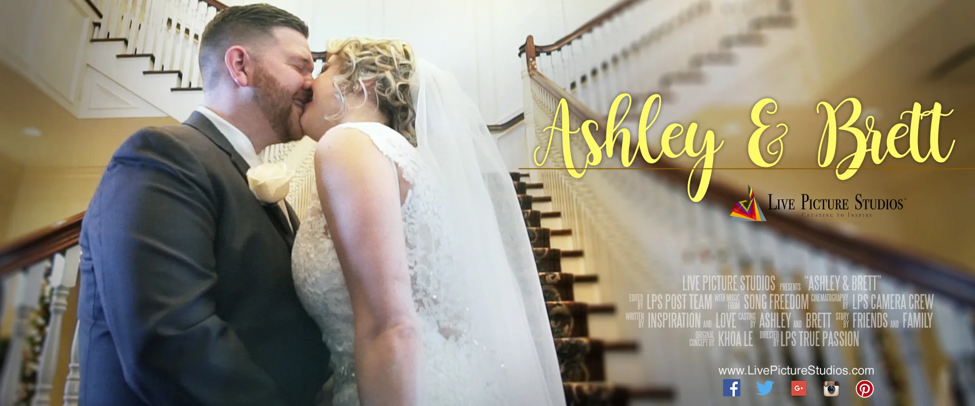 Ashley and Brett Wedding Highlight at Meadow Wood Manor, NJ, image size:1920x800