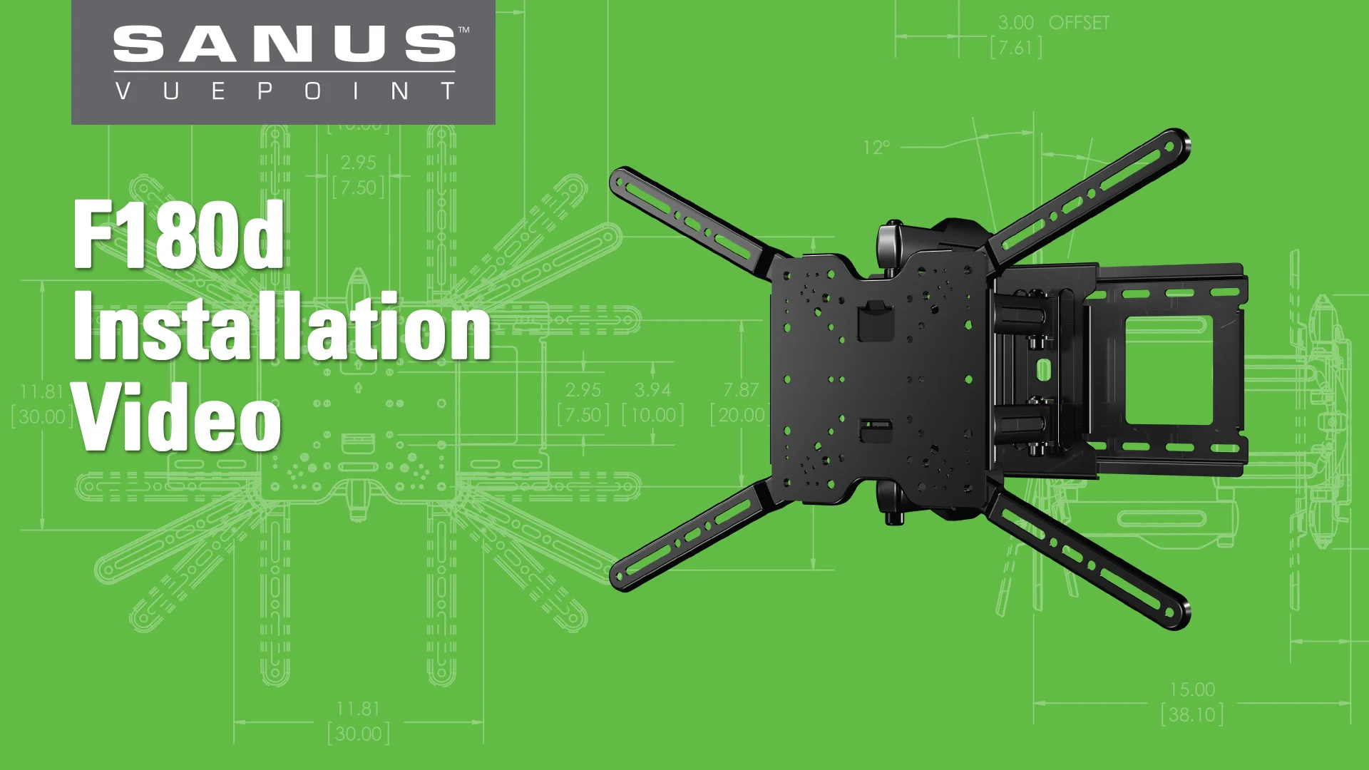 SANUS VuePoint F180d | Full-Motion Wall Mounts | TV Mounts and