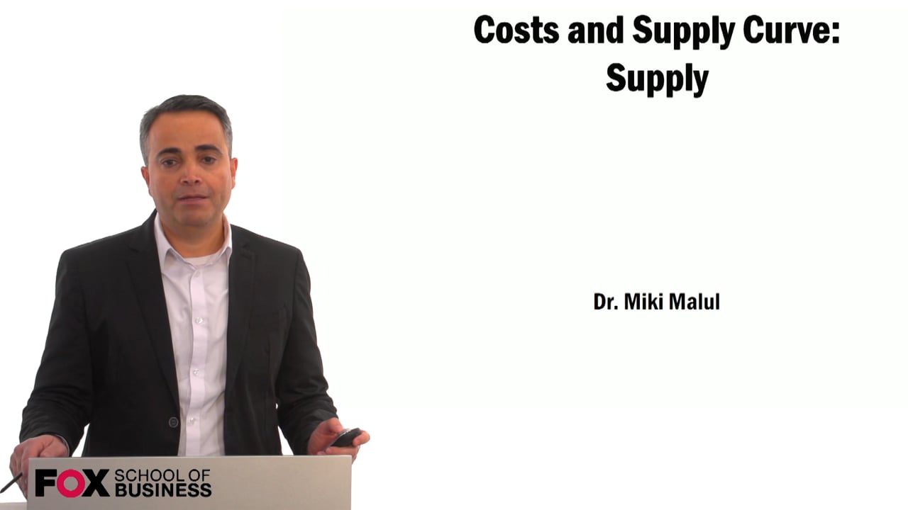 Cost and Supply Curve- Supply