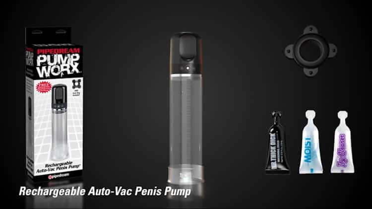 Rechargeable 3 speed Auto Vac penis pump black