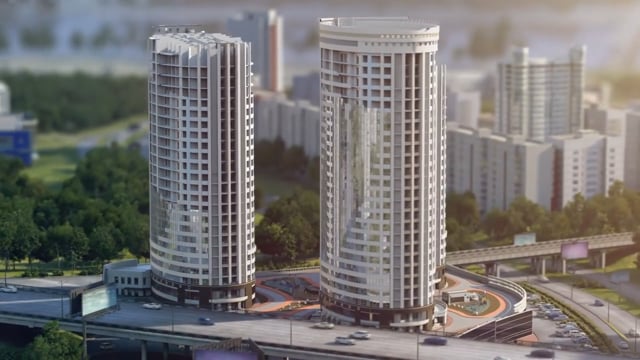 3D анимация строительства здания