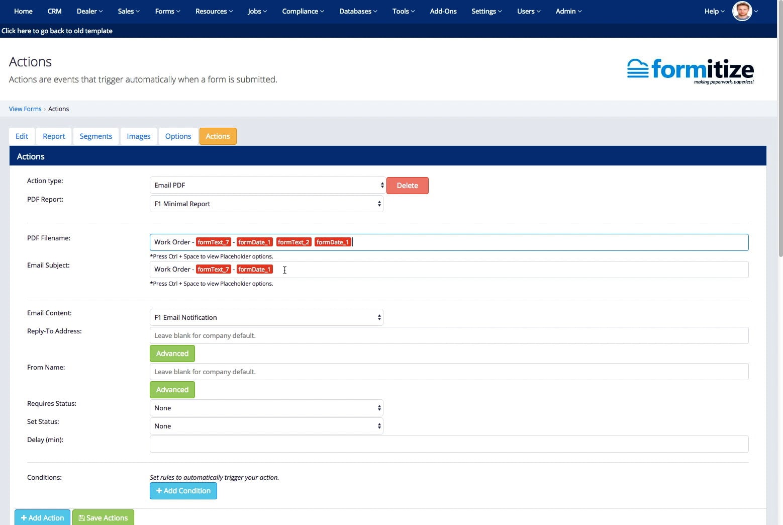 Form Actions on Vimeo