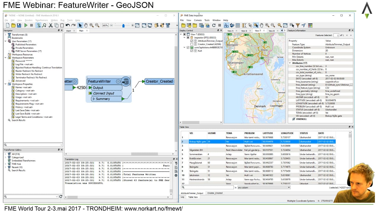 FME CSV Til GeoJSON Fanout Og HTMLReportGenerator On Vimeo