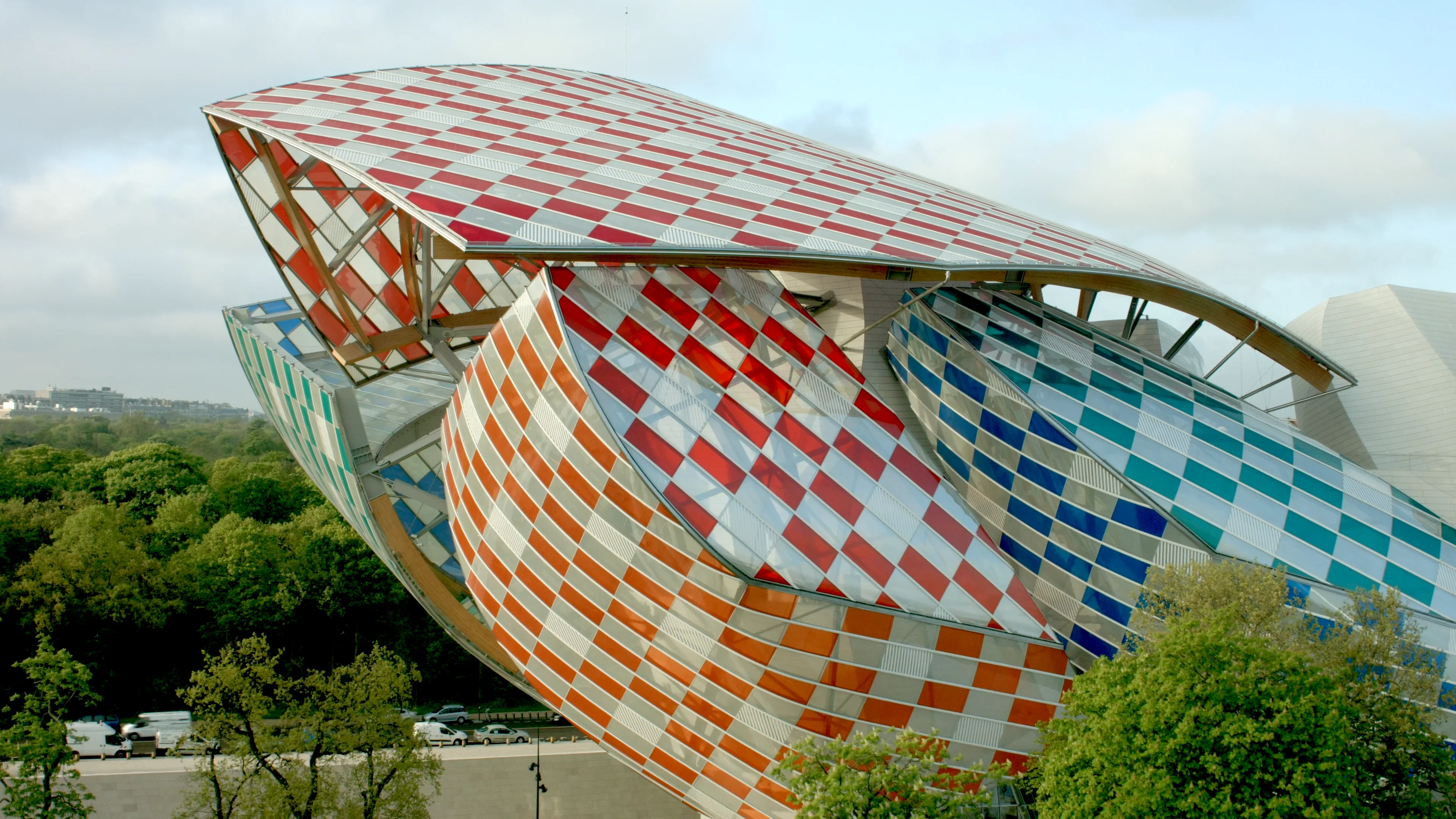 A closer look at Daniel Buren's colorful intervention at the Fondation Louis  Vuitton