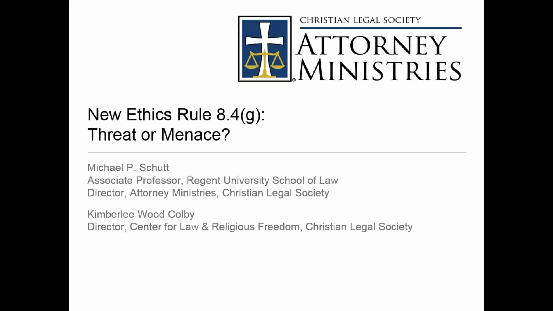 New Attorney Ethics Rule 8.4 Threat or Menace? on Vimeo