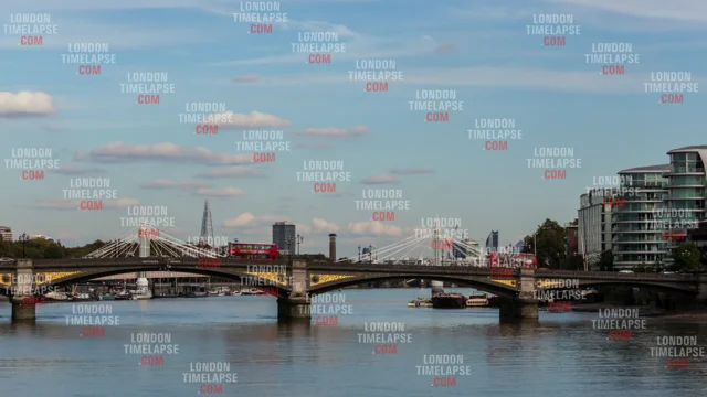 Battersea Bridge wide shot static