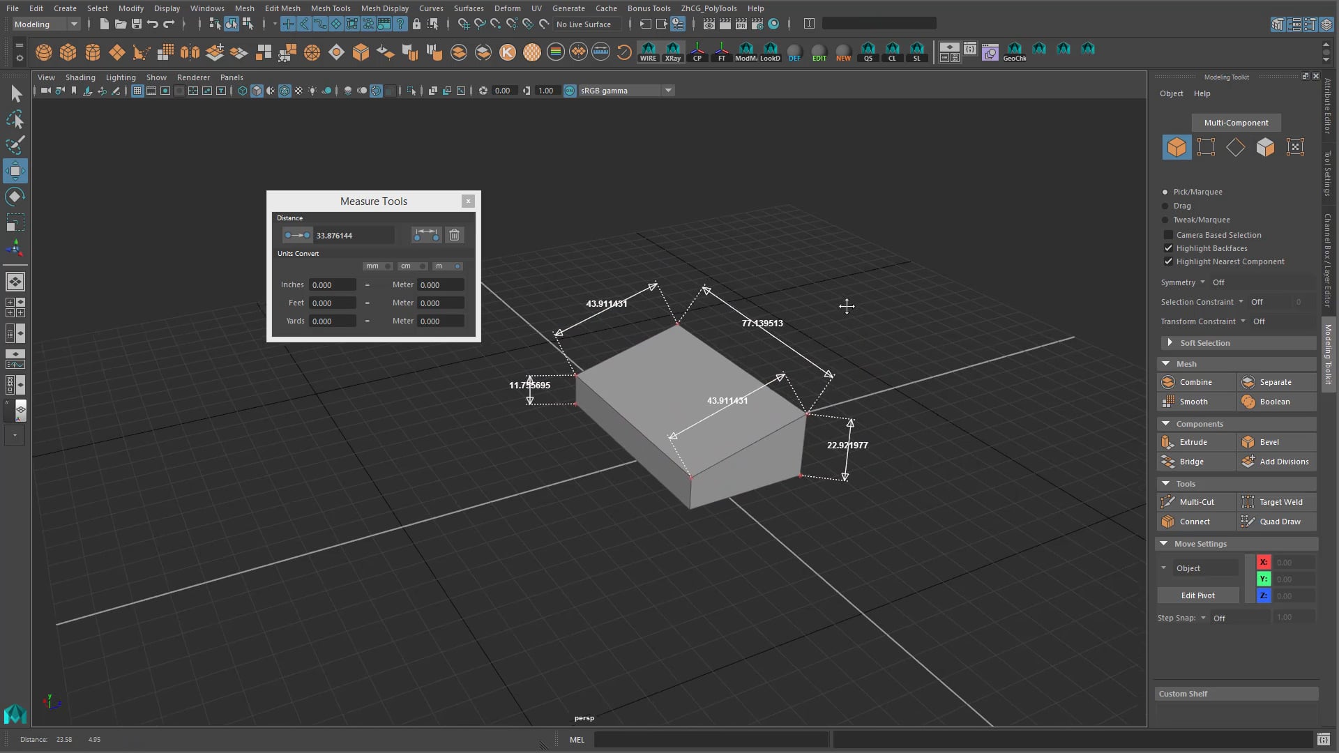 Tool 5.1. Подинг measure Maya. Measurements Maya.