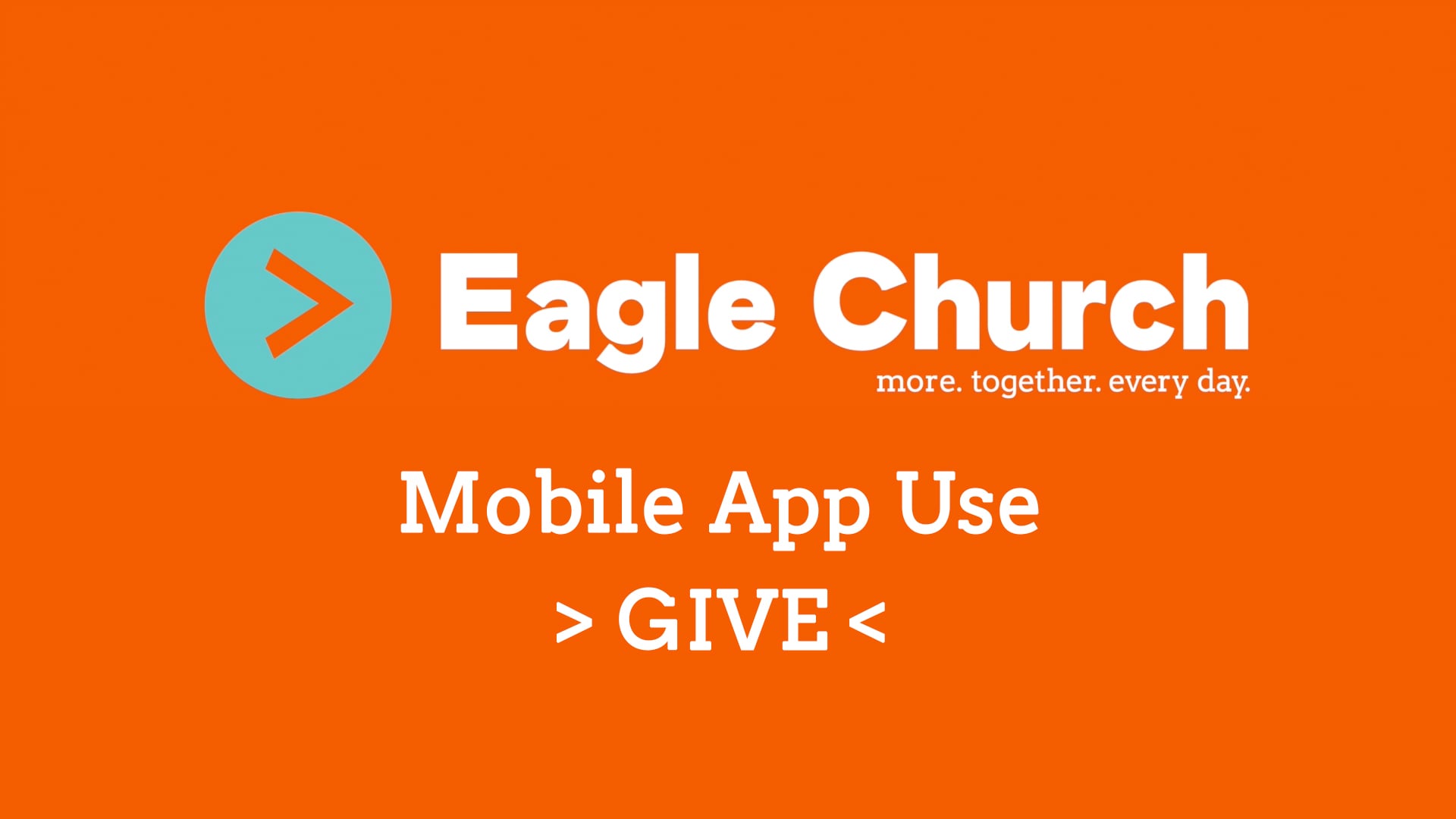 The Eagle Church Mobile App 03 Give on Vimeo