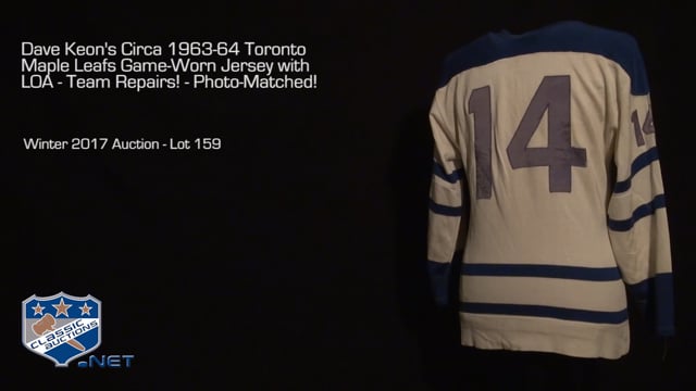 Lot 159 Dave Keon's Circa 1963-64 Toronto Maple Leafs Game-Worn Jersey with  LOA - Team Repairs! - Photo-Matched! on Vimeo