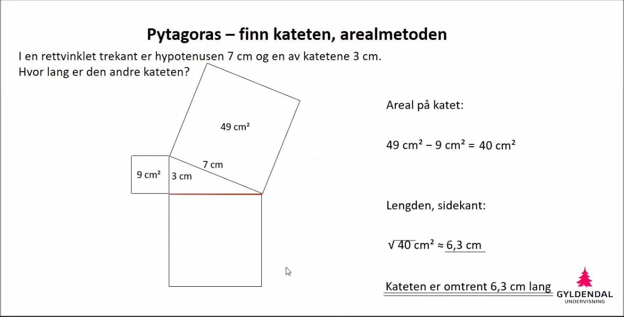 Pytagoras – finn kateten, arealmetoden on Vimeo