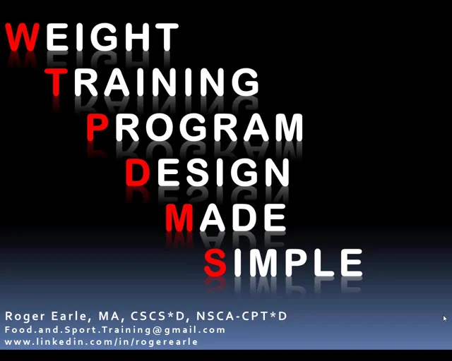 Simple discount training program