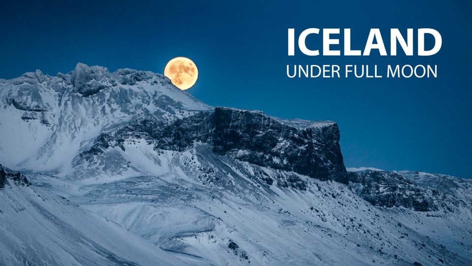 Iceland under Full Moon