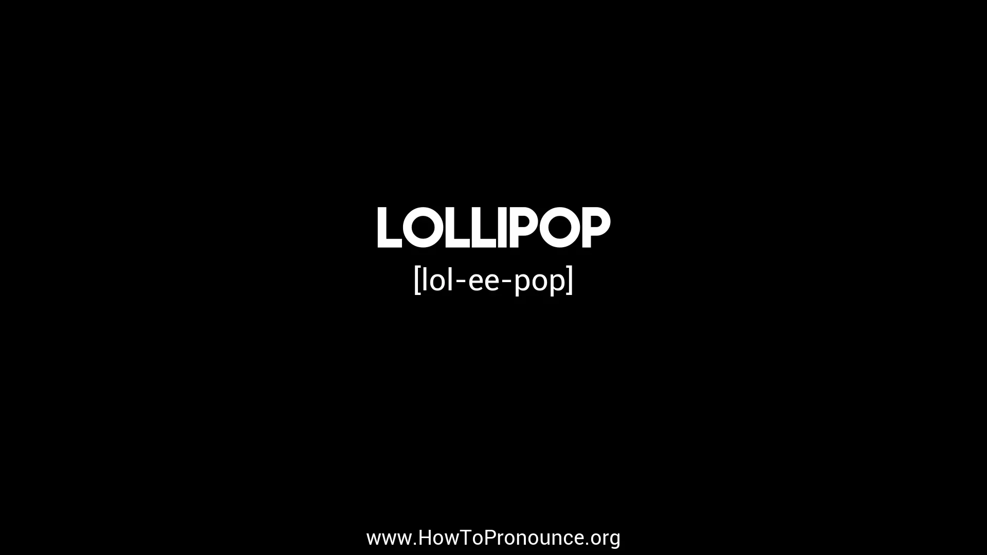 How To Say Lollipop 