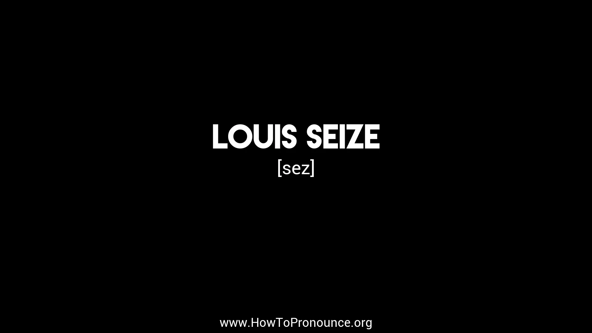 Louis - How to pronounce Louis