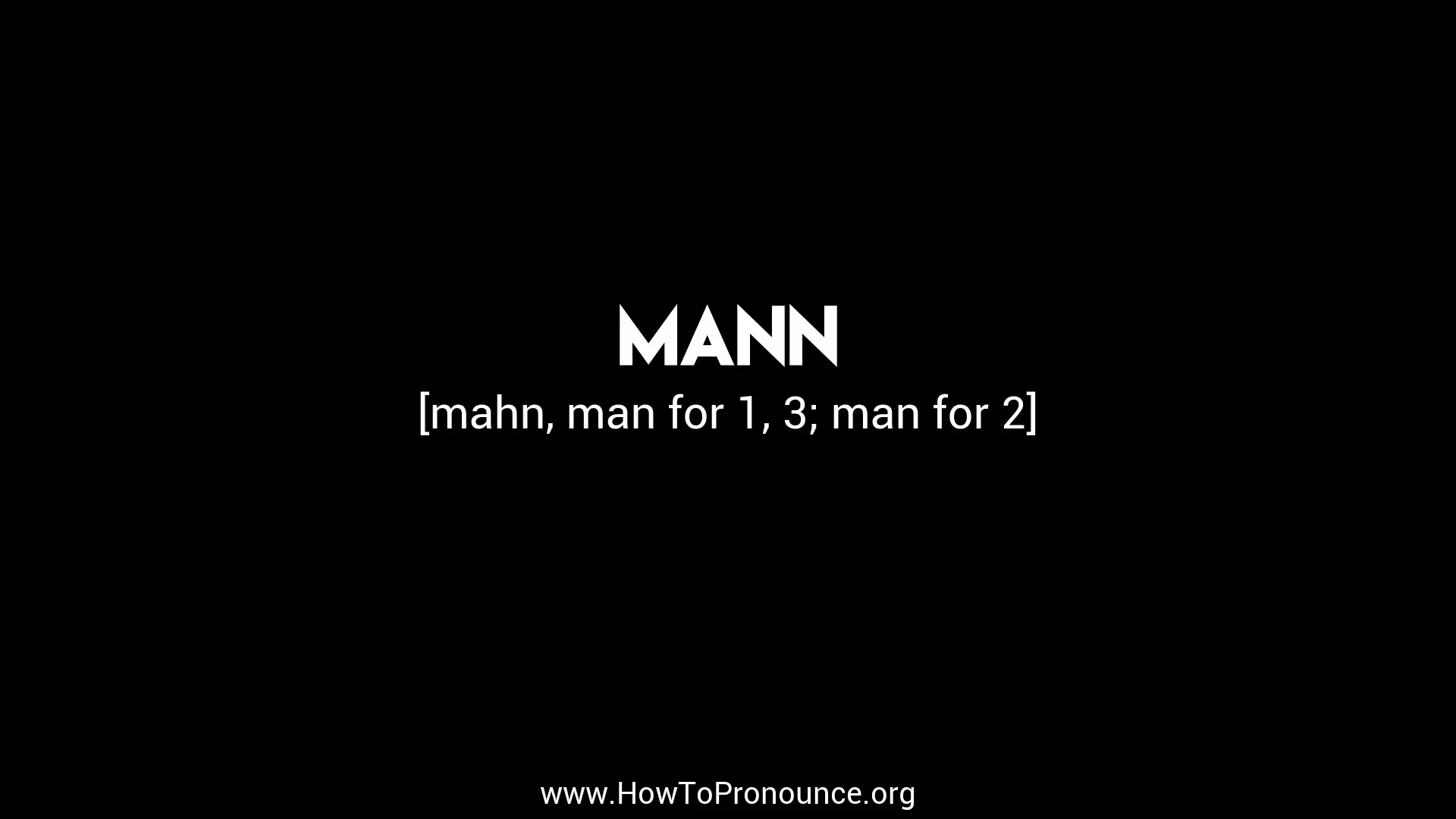 How to Pronounce Man and Men 