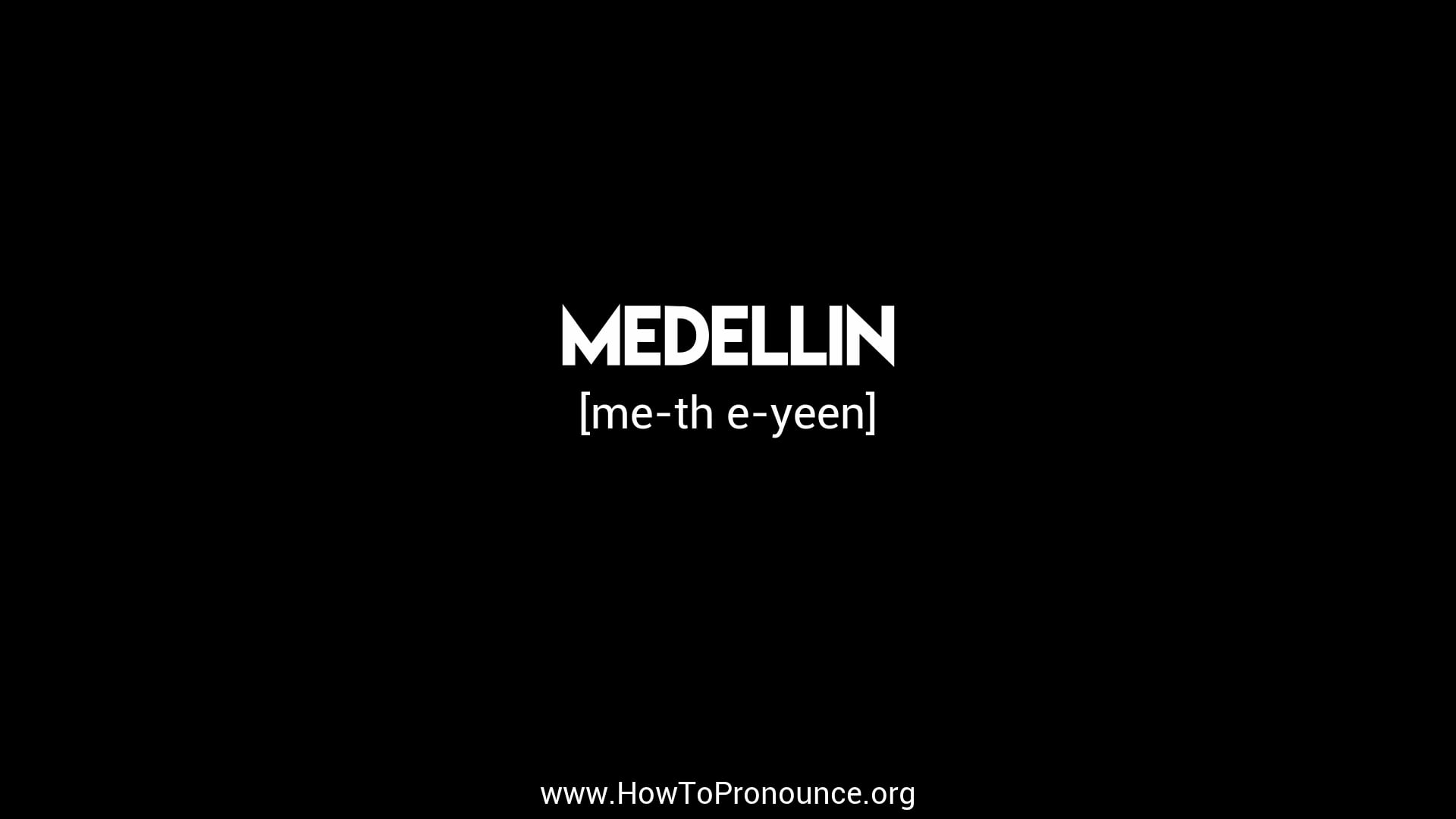 How to Pronounce medellin on Vimeo