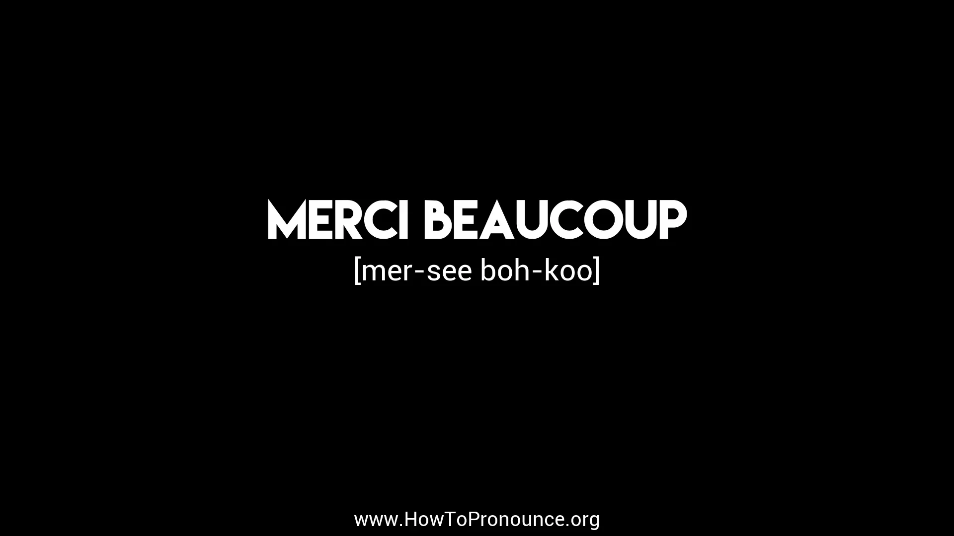 Merci beaucoup  Meaning in English & Audio Pronunciation