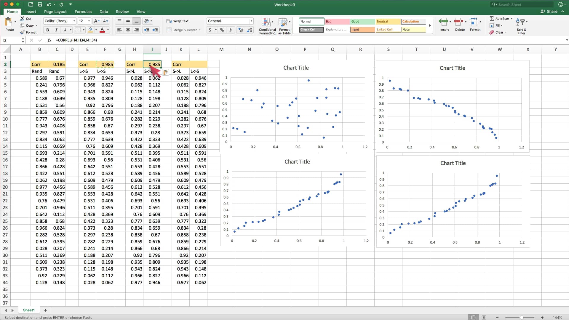 Understanding Correlation Part 2 Excel on Vimeo