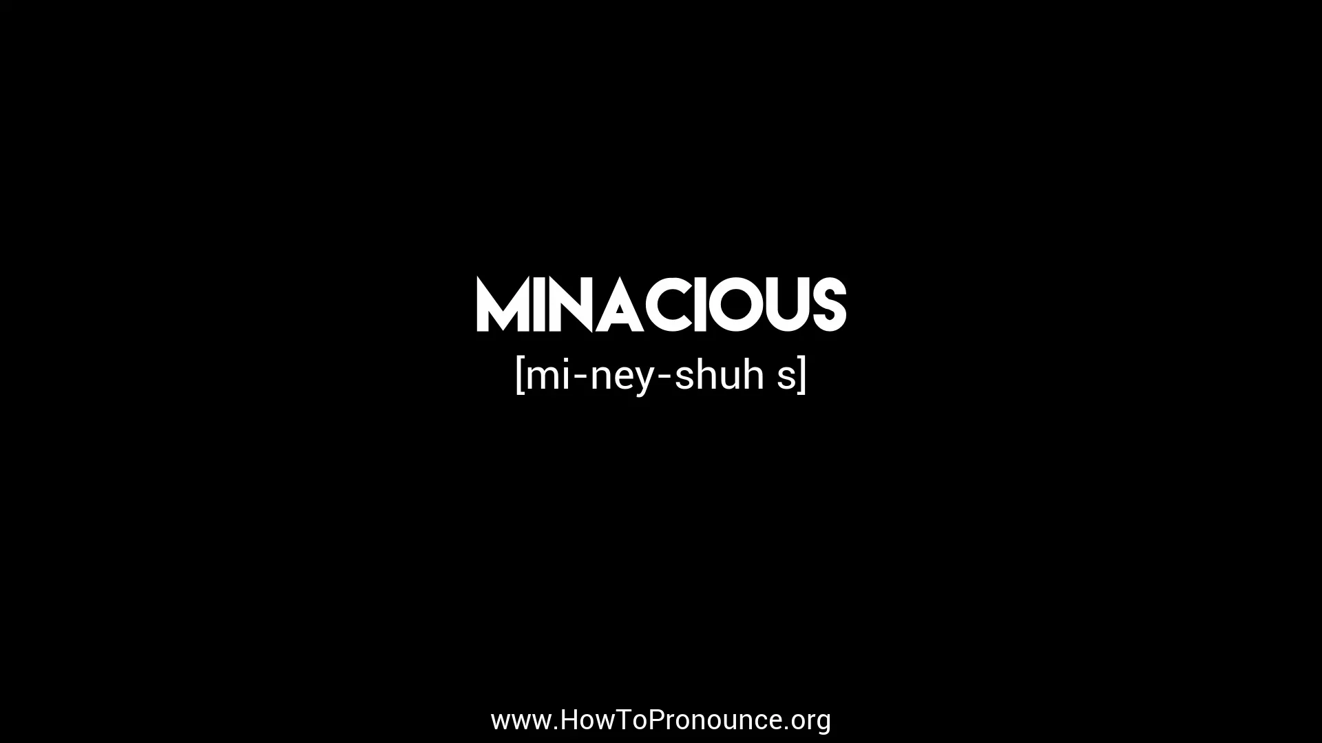 minacious - definition of minacious in English from the Oxford dictionary