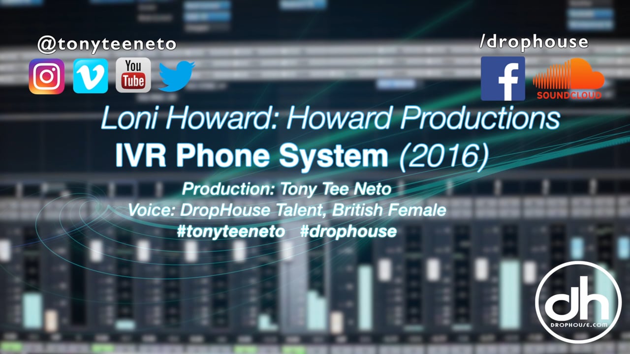 Drophouse- IVR Phone System Voiceover (2016)