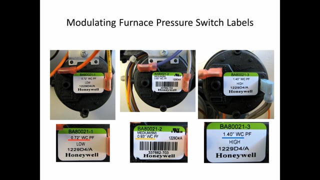 Pressure Switch Labels