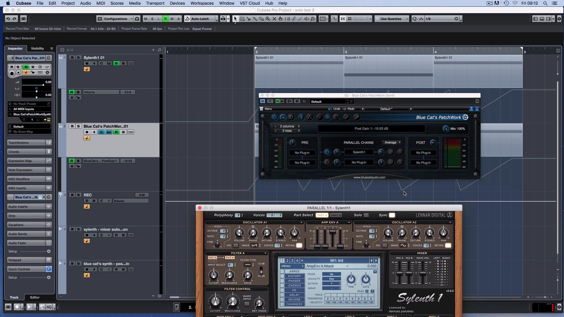 Cubase 9 - virtual instruments volume automation - limb one on Vimeo