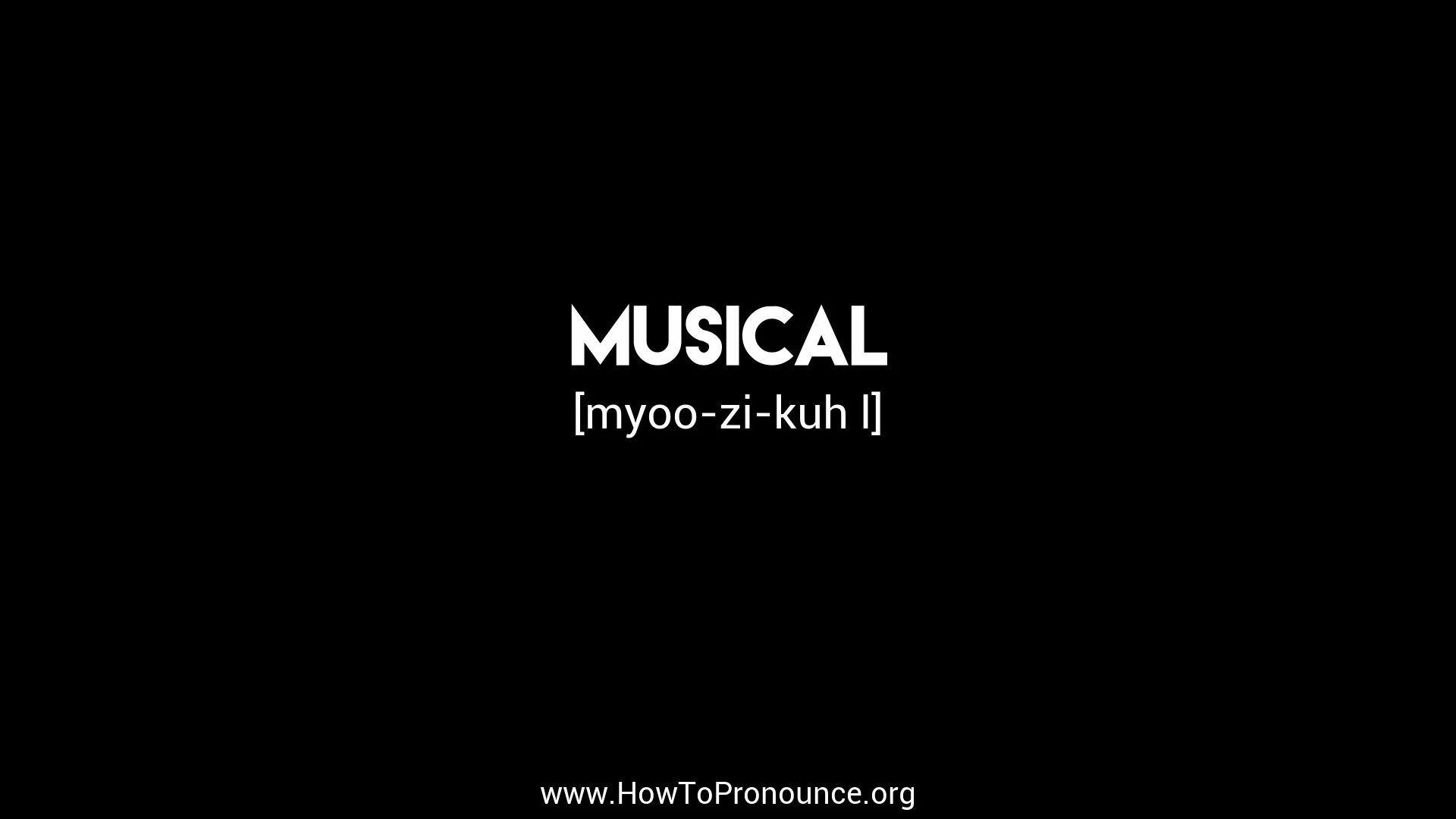 How to Pronounce "musical" on Vimeo