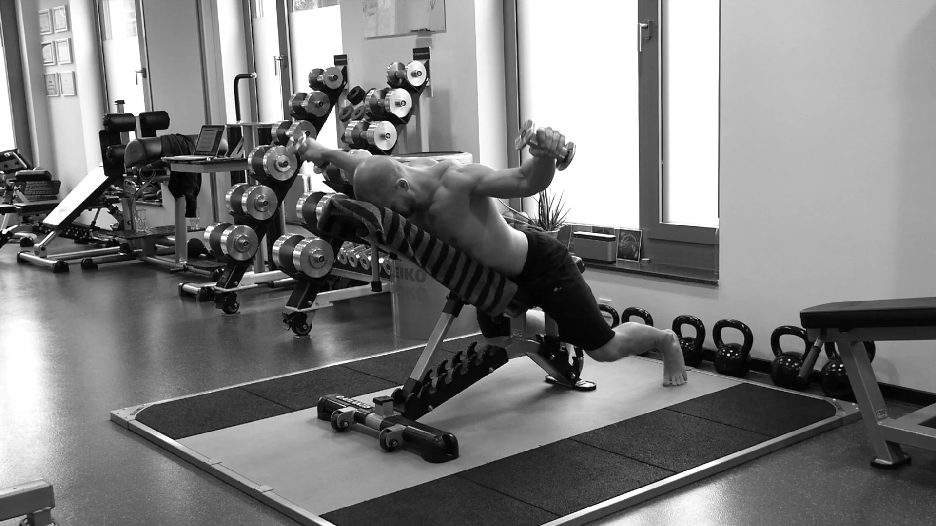 12 Weeks Body Transformation - Bent Over DB Rear Delt Raise (palm down ...