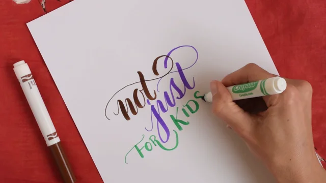 How to Do Crayola Calligraphy - Letter With What You Have