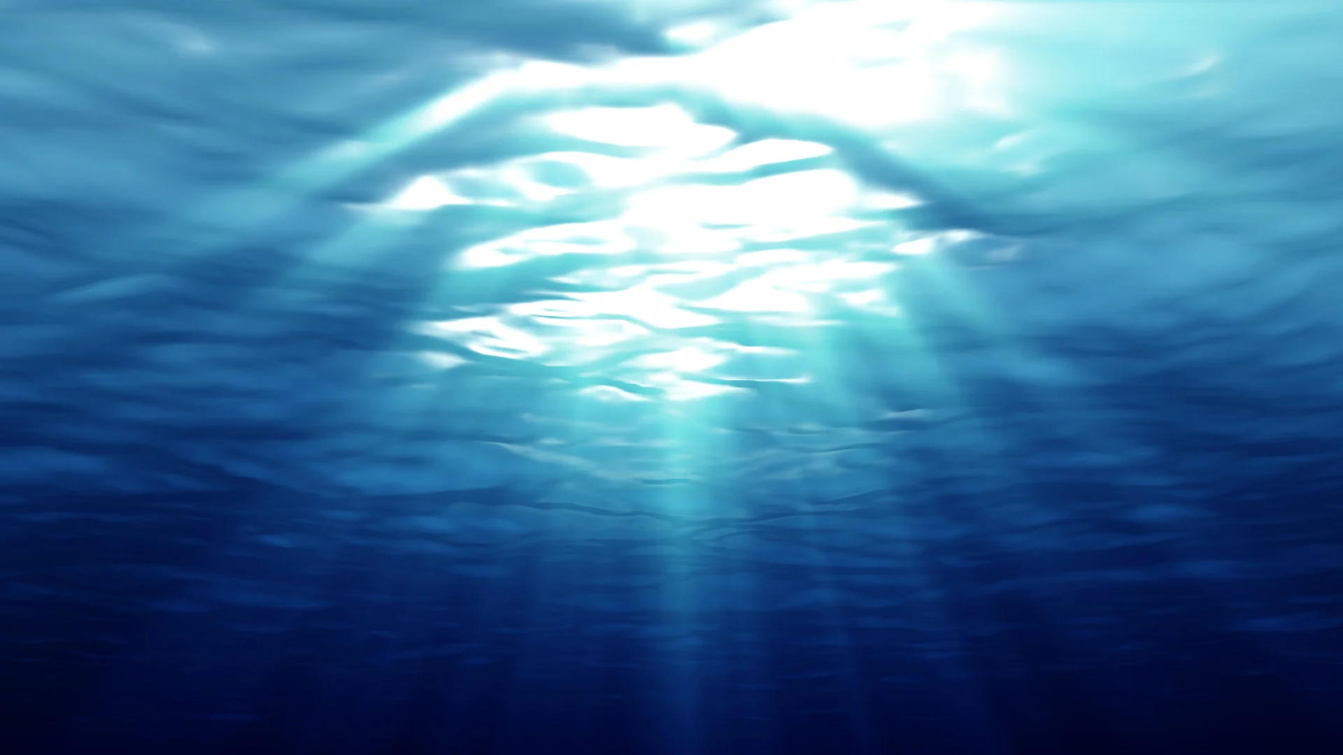 Water FX0101: <b>Underwater</b> <b>light</b> filters down through blue water (Loop). 