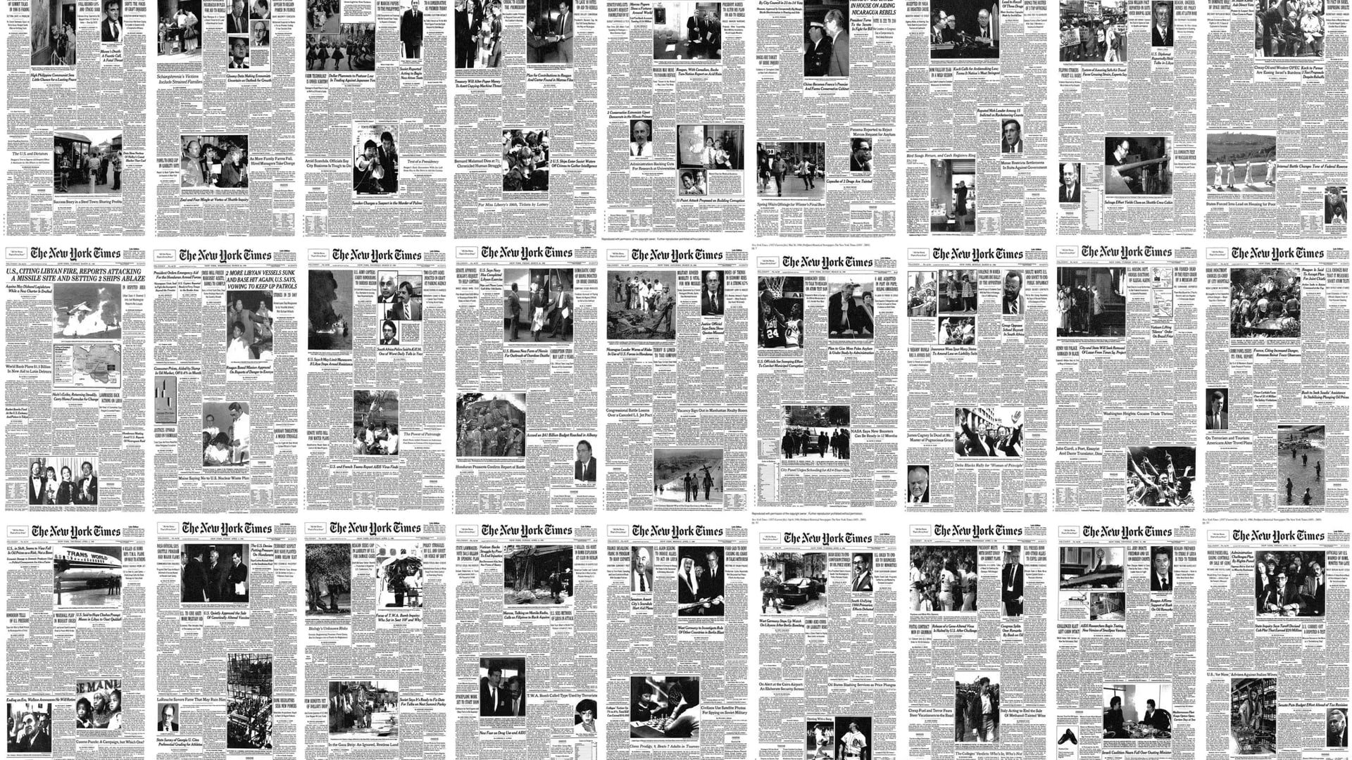 Every NYT front page since 1852