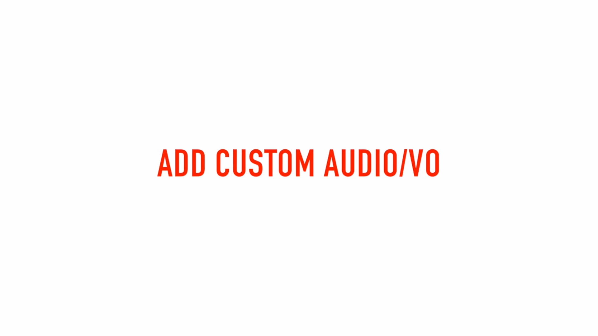 Express Tutorial - Adding Custom Audio