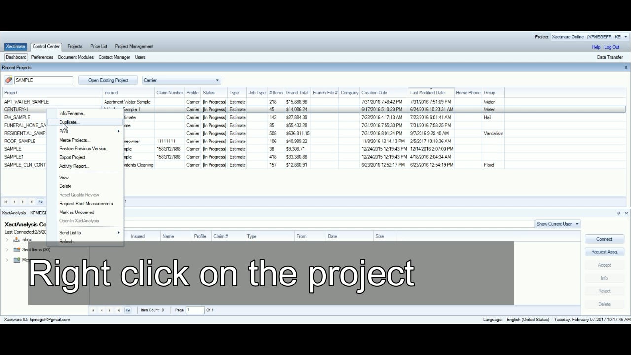 How to change the profile on a Xactimate estimate on Vimeo