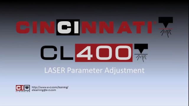 CL-400 Series CO2 Laser Parameter Adjustment
