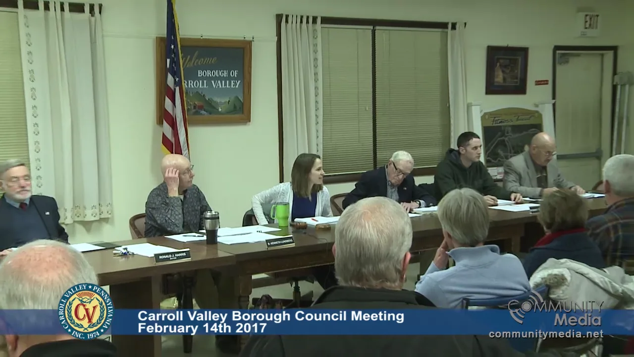 Carroll Valley Borough Meeting 02/14/2017 on Vimeo