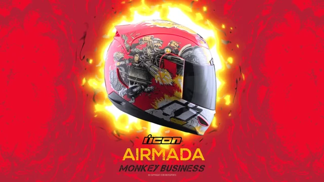 Icon airmada hot sale monkey business helmet