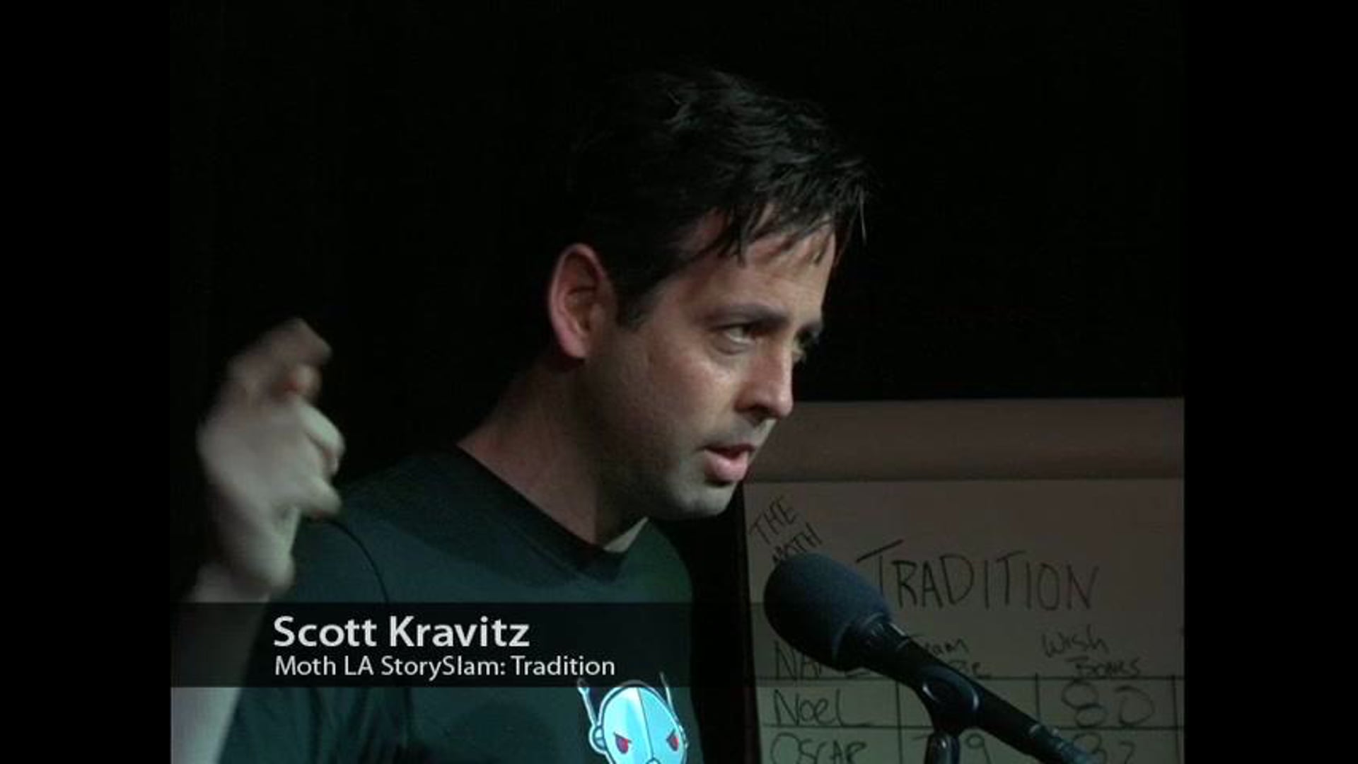 Scott Kravitz performs in The Moth