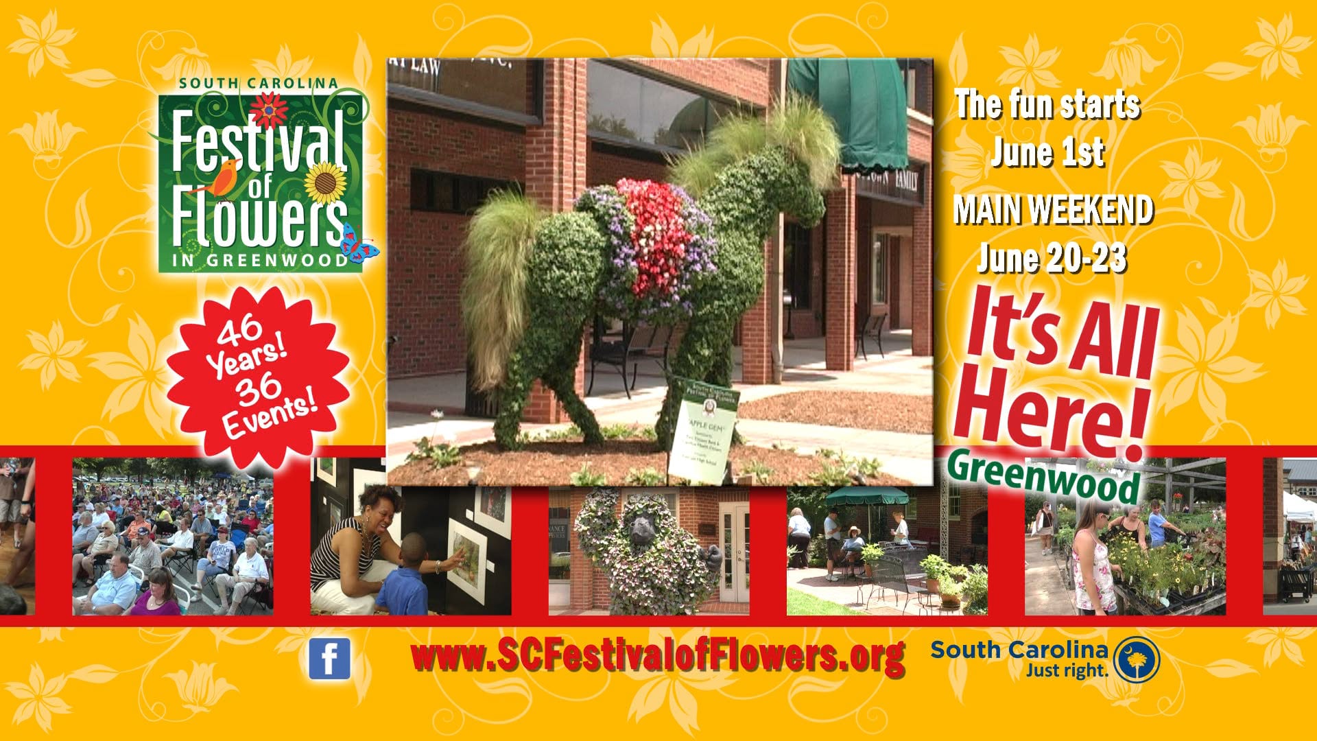 46th Annual South Carolina Festival of Flowers in Greenwood, SC