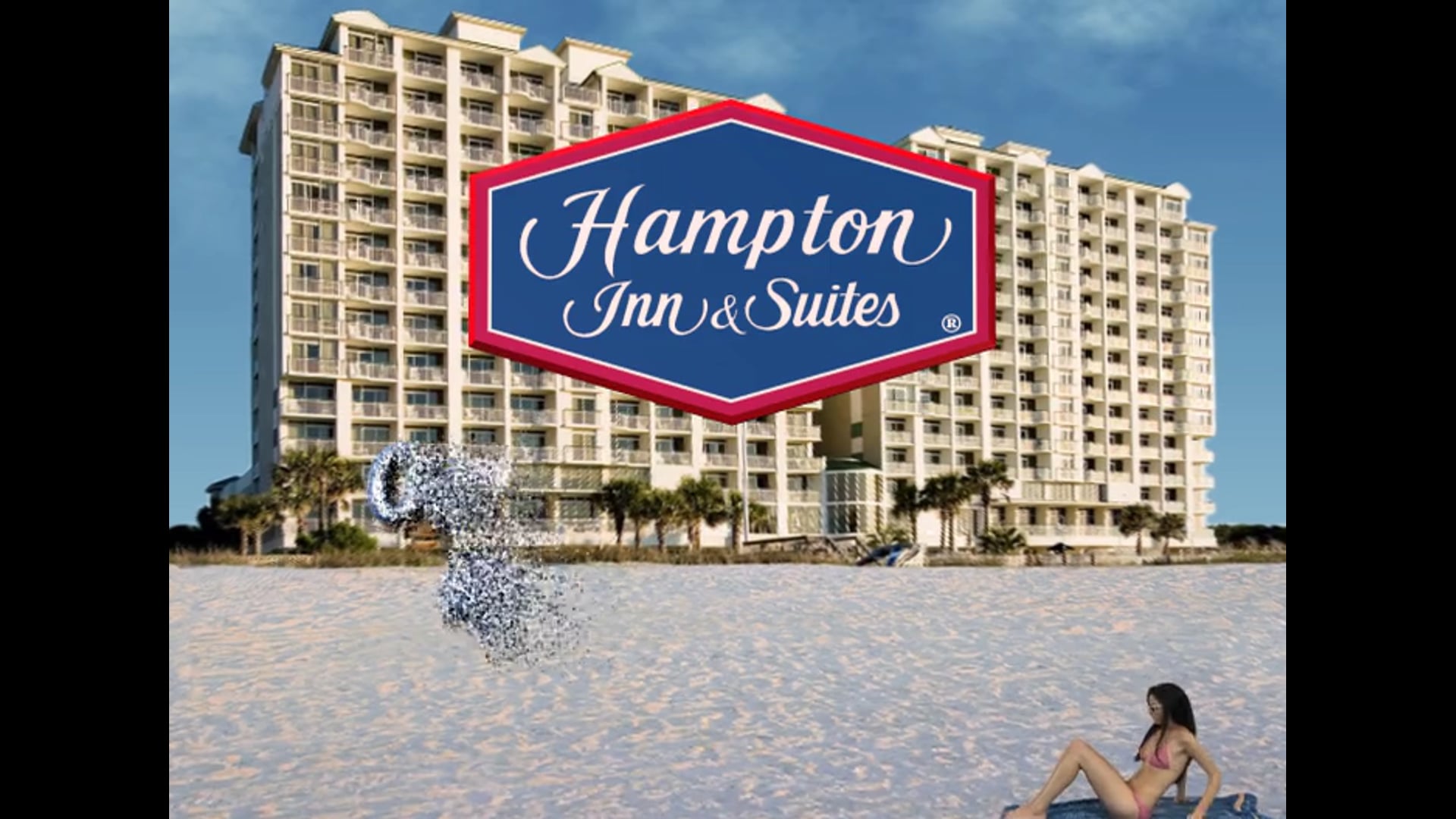 Hampton Inn Suites Ocean Front Resort in Myrtle Beach South Carolina.