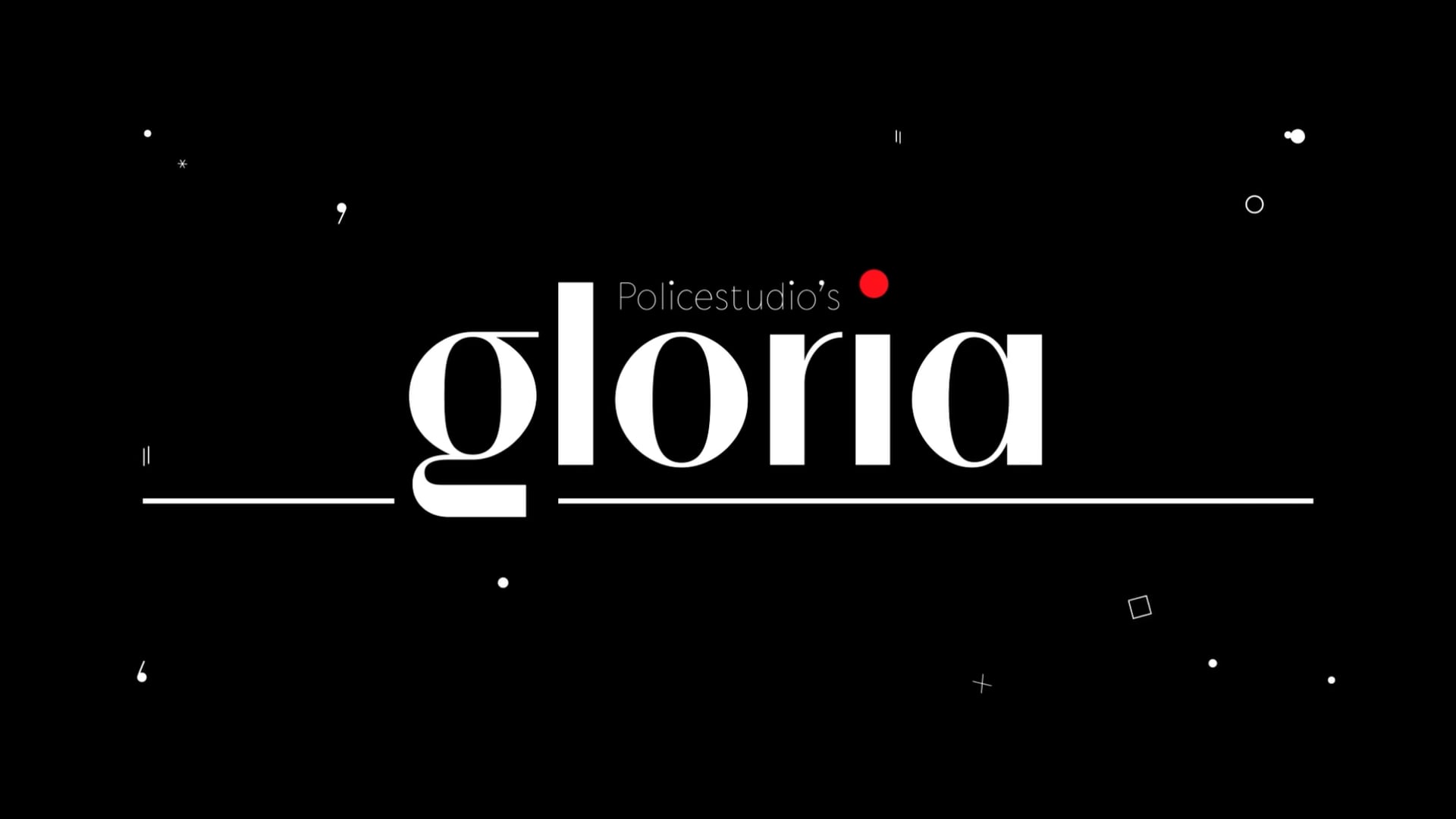 Policestudio's Gloria Animated Type Specimen.